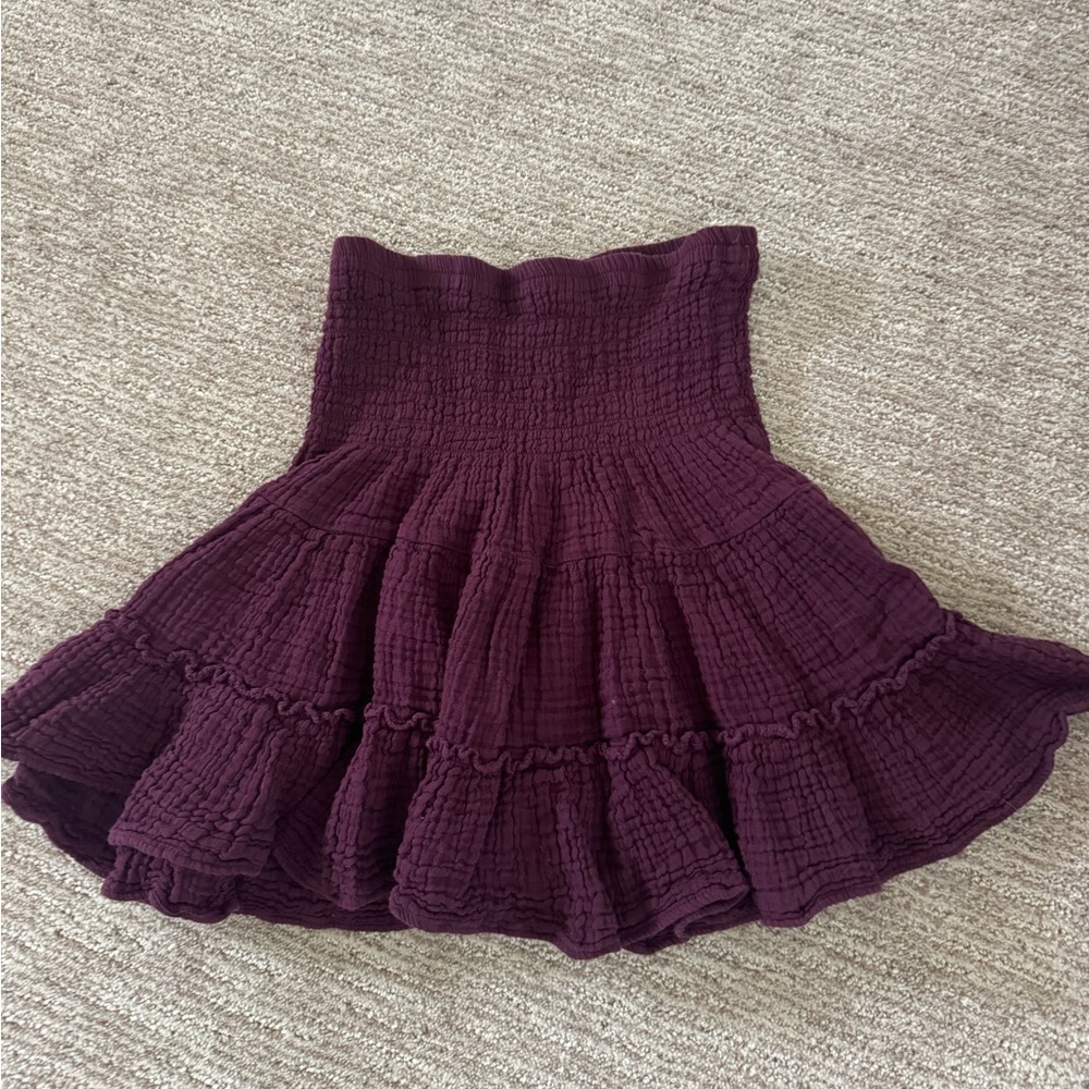 Preppy purple gauze skirt